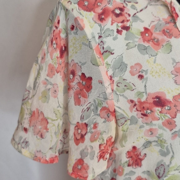 Laura Ashley 100% Silk Floral Maxi Dress * FLAWS* - Size 14 - Picture 6 of 16